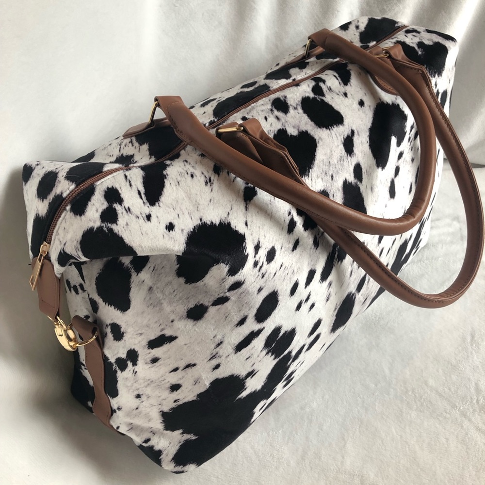 Best Seller ⭐️ Cow Fur Weekender with Faux Leather